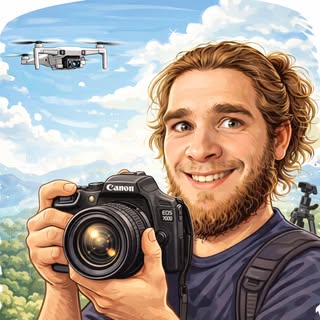 Michael Mallach mit Kamera